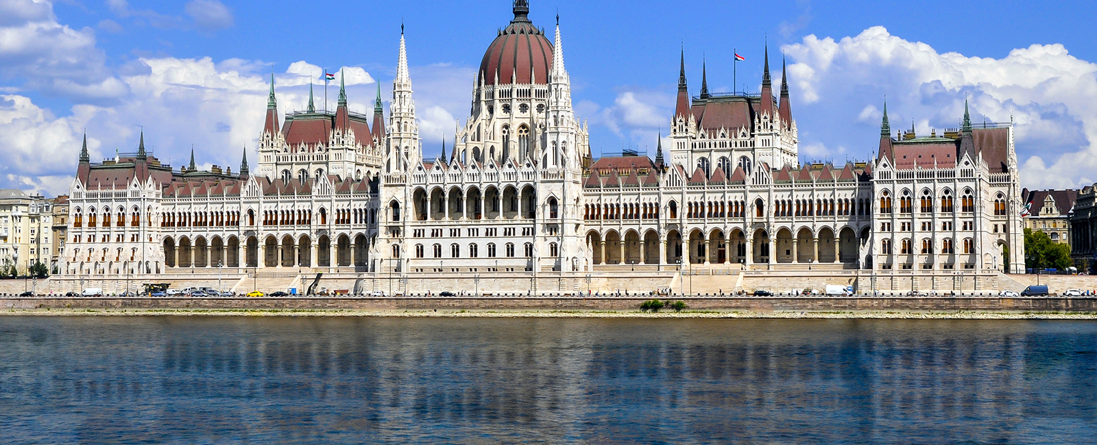 View of Budapest from a river cruise on the Danube with Mundomar Cruises