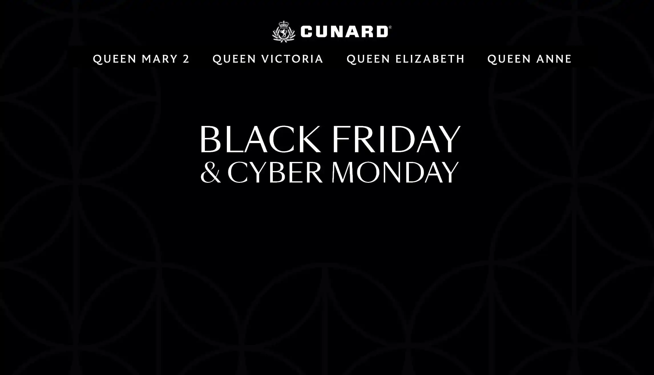 Black Friday and Cyber Monday promotions Cunard