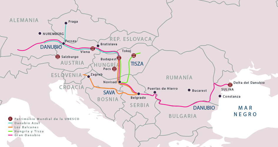 map of europe danube river